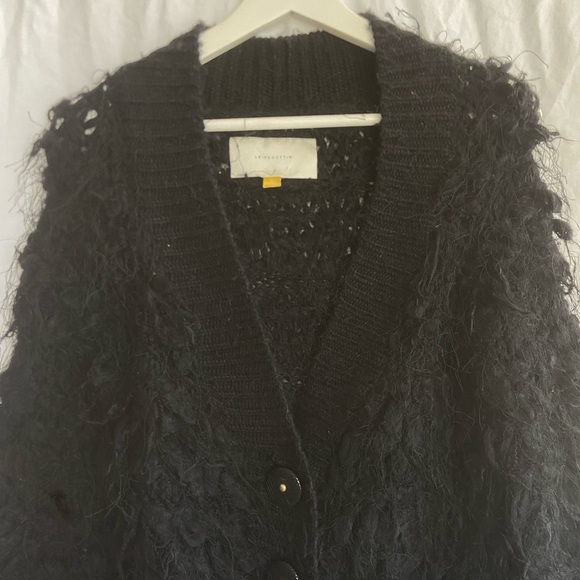 Anthropologie Leifsdottir Black Wool Alpaca Mohair Blend Sweater Size Small - Picture 8 of 15